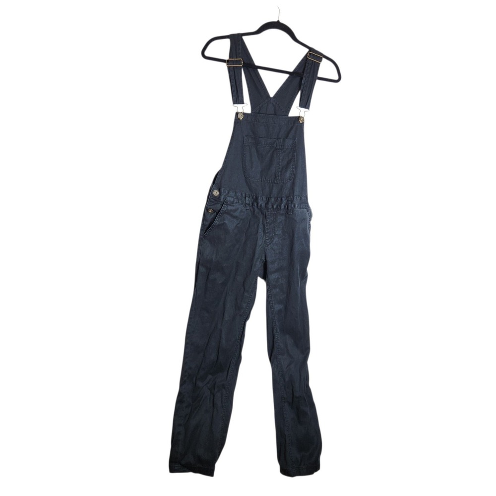 Roamers Women Black Hemp Organic Cotton Blend Bib Overalls Size 26 Utility